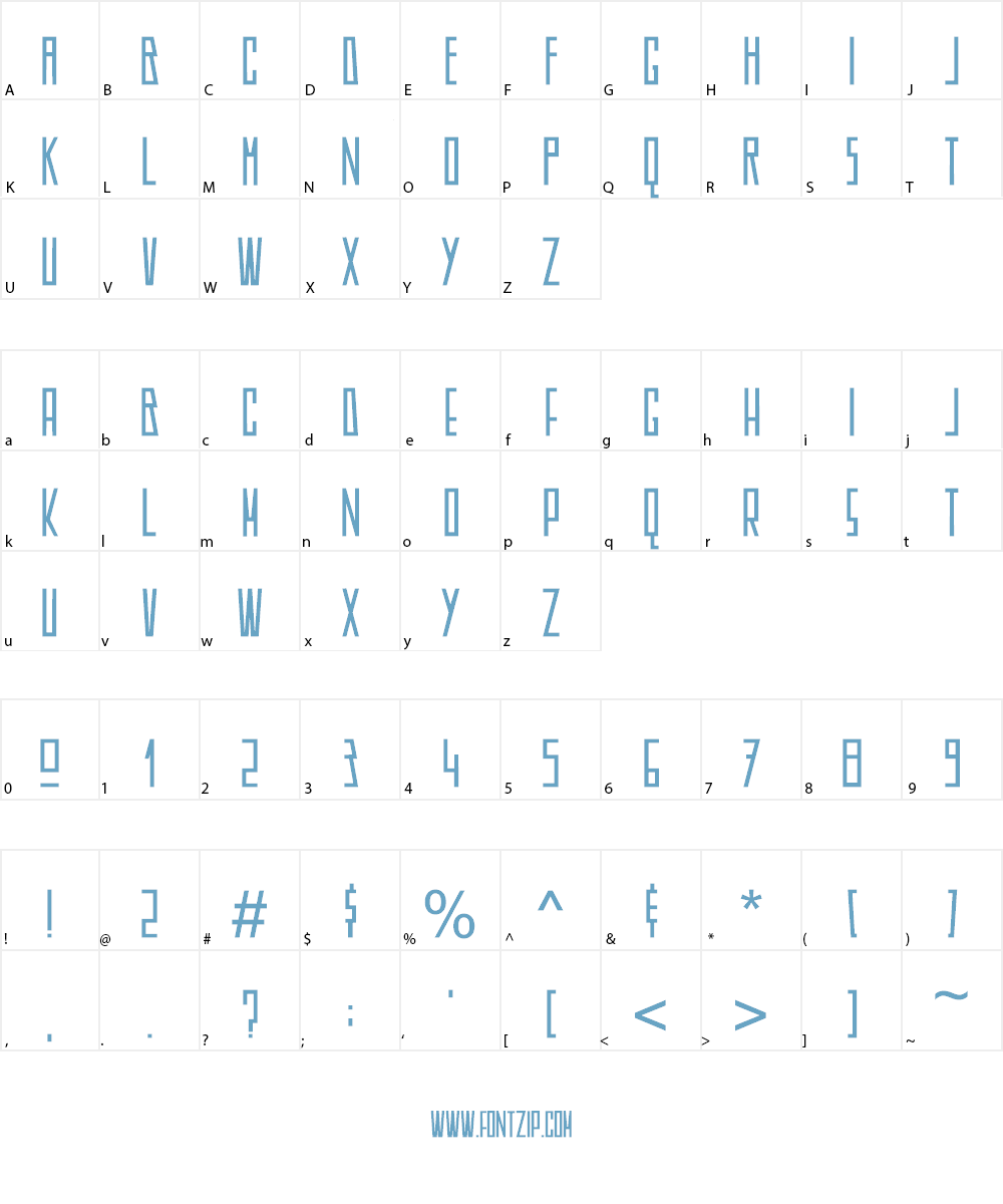 DK Americain Font Character